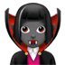 🧛🏾‍♀️ woman vampire: medium-dark skin tone display on Apple